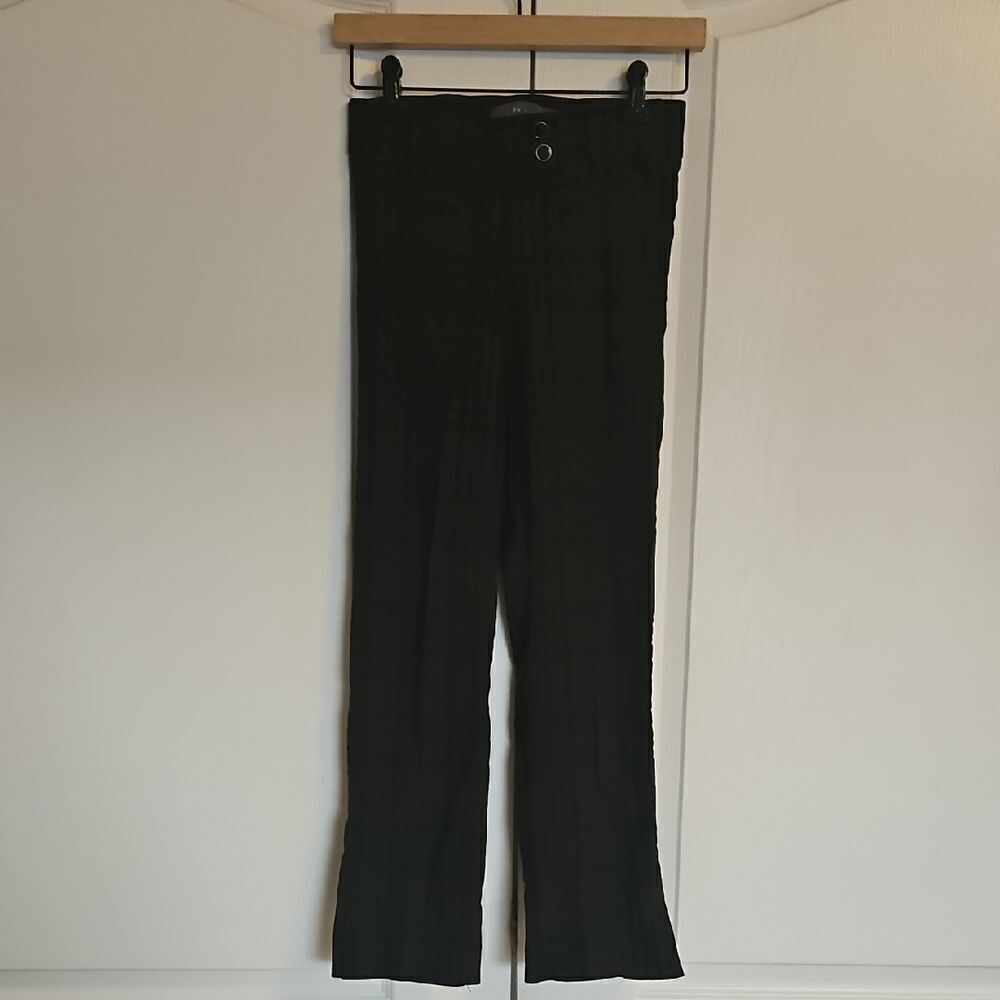 Suzy Sheir Black & Brown Plaid Pants